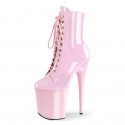 FLAMINGO Pink 8 Inch Platform Heel Ankle Boots