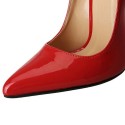 SEDUCE Sexy Red 5 Inch Heel Pumps with Ankle Strap