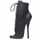 SCREAM Kinky Black Matt 7 Inch Heel Ankle Boots