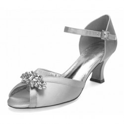 BELLA Vintage Silver Wedding Shoes for Mother of The Groom