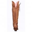 Cute Tall Brown Cowgirl Boots Back