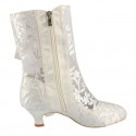 ELLEN Ivory Vintage Lace Wedding Boots Inner Side