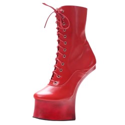 GAGA Red Pony Play Boots Ankle Lace Up