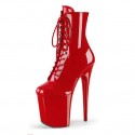 FLAMINGO Red 8 Inch Heel Pole Dance Ankle Boots