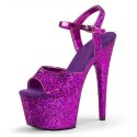 ADORE Purple Glitter 7 Inch Stripper Heels