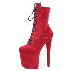 Pole Dance Shoes Red Ankle Boots 20cm 