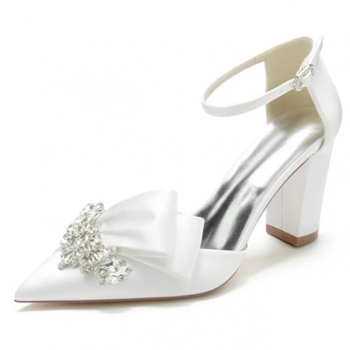 Delicate White Pearl Chunky Heel Wedding Wedding Sandals For Bride For  Women High Heels, Open Toe, Fashionable Bridal Pumps CL2811 From Allloves,  $25.37 | DHgate.Com