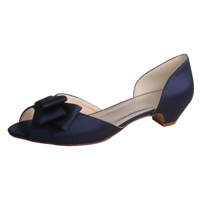 Navy blue mother outlet of the bride shoes