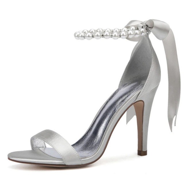 Grey hot sale bridesmaid shoes